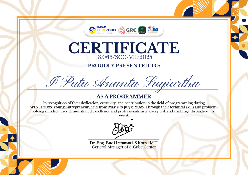 WINIT 2025: Young Entrepeneur (Programmer)